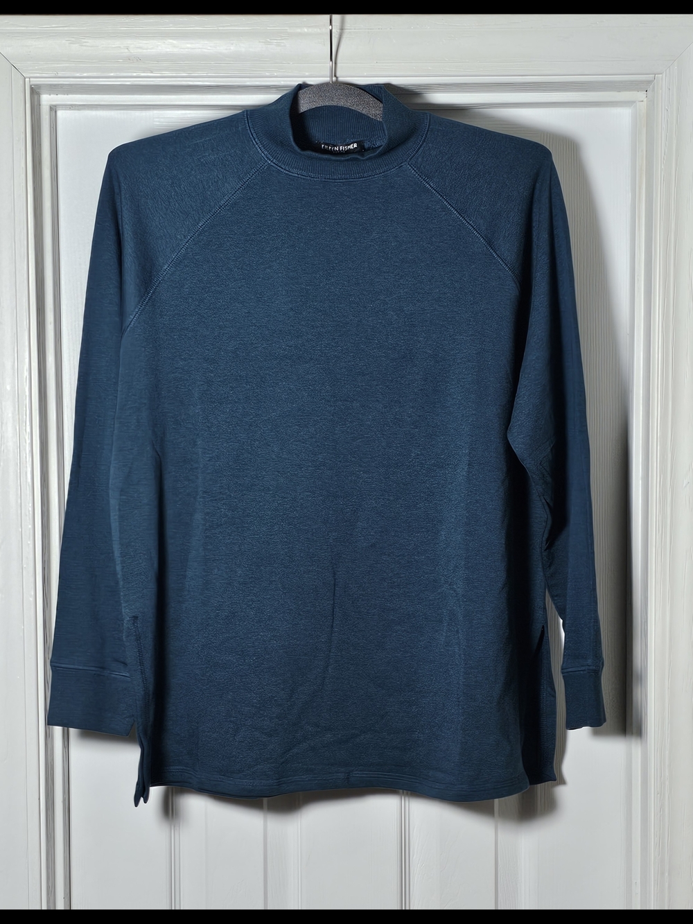 Eileen Fisher Cozy Brushed Terry Hug High Neck Tunic Size PP Alpine Petite S/XS